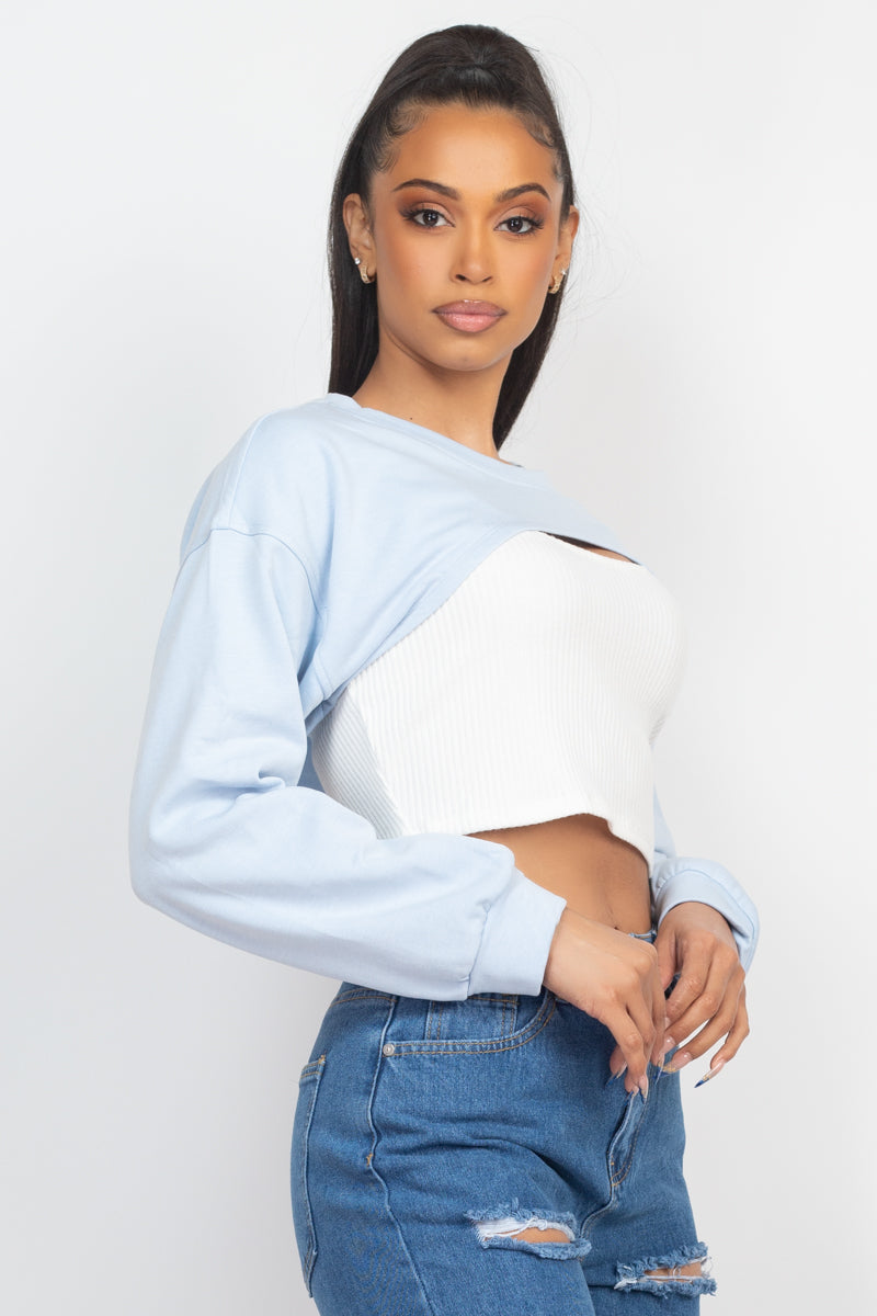 Blue shop shrug sweater