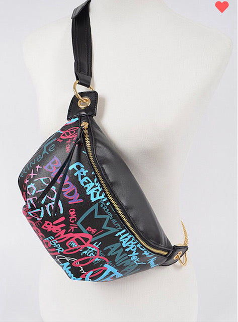 Graffiti Crossbody Fanny Pack