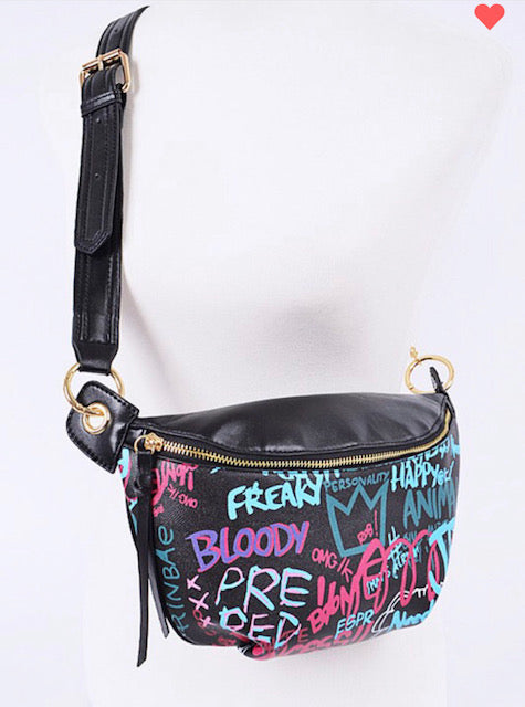 Graffiti Crossbody Fanny Pack