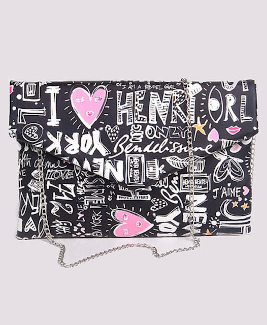 Graffiti Clutch Handbag