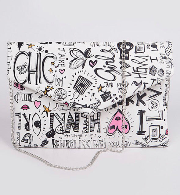 Graffiti Clutch Handbag