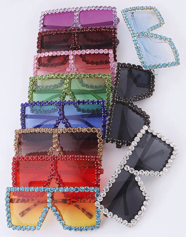 RHINESTONE SQUARE SHADES